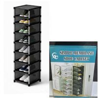 zapatera plastica de 8 niveles 140cm de alto