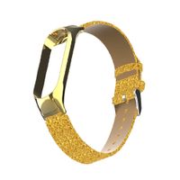 Correa de cuero escarchada para Xiaomi band 7 - Amarillo