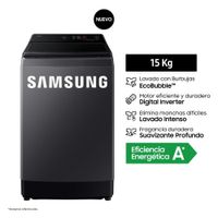 Lavadora Samsung 15KG EcoBubble WA40F15E4CPE Gris Grafito
