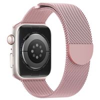 Correa Milanese Loop Semicírculo Para Apple Watch 42/44/45/49mm Rosado