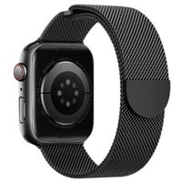 Correa Milanese Loop Semicírculo Para Apple Watch 42/44/45/49mm Negro