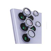 Micas de Camara Individuales Piedras Lila para Samsung S24 Ultra