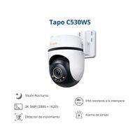 Cámara de seguridad Tapo C530WS resolución 3K 5MP + Micro SD 128GB para exteriores - Blanco