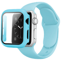CORREA + CASE COLOR CELESTE PARA APPLEWATCH 42/44 MM