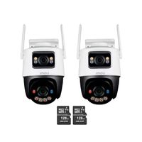 Kit de 2 Cámara seguridad IMOU Cruiser Dual 5MP + 5MP + Micro SD 128GB 360° Externa Full color