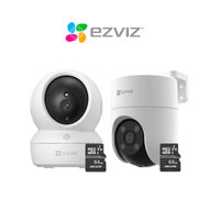 Kit de cámaras de seguridad para interior y exterior H6C Full HD + H8C 2MP + Micro SD 64gb - Ezviz