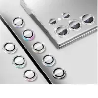 Micas de Camara Individuales Piedras Plata para Samsung S23 Ultra