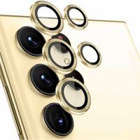 Micas de Camara Individuales Metal Dorado para Samsung S24 Ultra