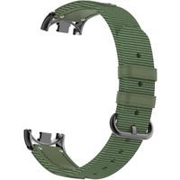 Correa de cuero y tela para Xiaomi Band 8-9 Verde