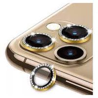 Micas de Camara Individuales Piedras Dorado para Iphone 15/ 15 Plus