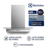 Campana extractora de pared Electrolux 60cm Efficient Luz LED Acero Inoxidable CE6VX