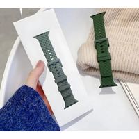 CORREA DE SILICONA LABRADA PARA WATCH 42-44-45-49 MM VERDE