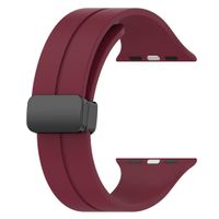 correa de silicona imantada 38-40-41mm y 42 serie 10 guinda