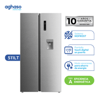 Refrigeradora Side by Side Aghaso 511L Inverter con Dispensador