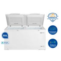 Congeladora Horizontal Aghaso 362L 2 Tapas de Alta Capacidad