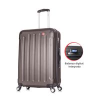 MALETA DE VIAJE 23 KG INTELY GRIS OSCURO BALANZA INTEGRADA