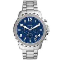 Reloj Fossil Bowman FS5604 Fecha Cronómetro Acero Inoxidable Plateado Azul