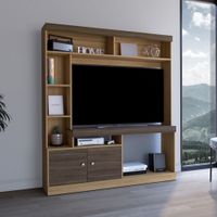 Estante Tv 65"" 2 Puertas Dante Fresno Milan