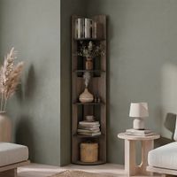 Estante Esquinero Home Avellana Wengu