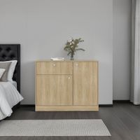 Cómoda 1 Cajón 2 Puertas Praga Fresno