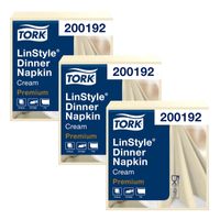 Servilleta Tipo Tela Tork Linstyle Crema 3 paq x 50un