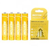 4 Baterias de litio recargable AAA pila 1.5V 860mAh BESTON AAA1000