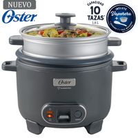 Olla Arrocera Oster 1.8L 3 en 1 con Funcion de Sofrito y Vaporera color Gris CKSTRC10DFSKE