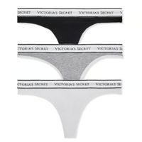 PACKX 3 CALZON BIKINI VICTORIAS SECRET ALGODON CON LOGO TALLA L