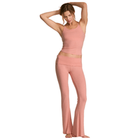 SET PIJAMA VICTORIA SECRET TIRANTES Y PANTALON RIB ROSA TALLA L