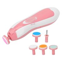 Set de Pulidor de Unas de Bebes Set de Manicura Rosado