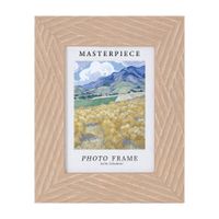 Portarretrato Natural Rayas 13x18cm Orange