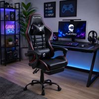 Silla Gamer con Masajeador Lumbar Playpro X1 Rojo Base de Metal