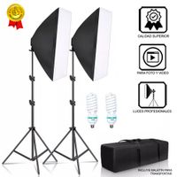Kit Iluminación Soft Box con Parantes Profesional FYI260011 Interlud