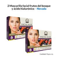 2 Velo facial frutos del bosque y ácido hialurónico 10unid