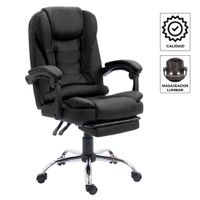 Silla de Oficina Gerencial Con Masajeador Lumbar Sillium Negro
