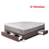 Cama con Cajones Balanzze 2 Plazas Choco Bipanel