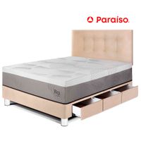 Dormitorio con Cajones Balanzze 1.5 Plazas Champ Bipanel