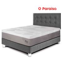 Dormitorio Balanzze 2 Plazas Gris Bipanel