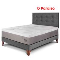 Dormitorio Europeo Balanzze 1.5 Plazas Gris Bipanel