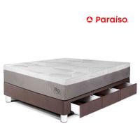 Cama con Cajones Balanzze 1.5 Plazas Choco Bipanel