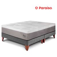 Cama Europea Balanzze Queen Gris Bipanel