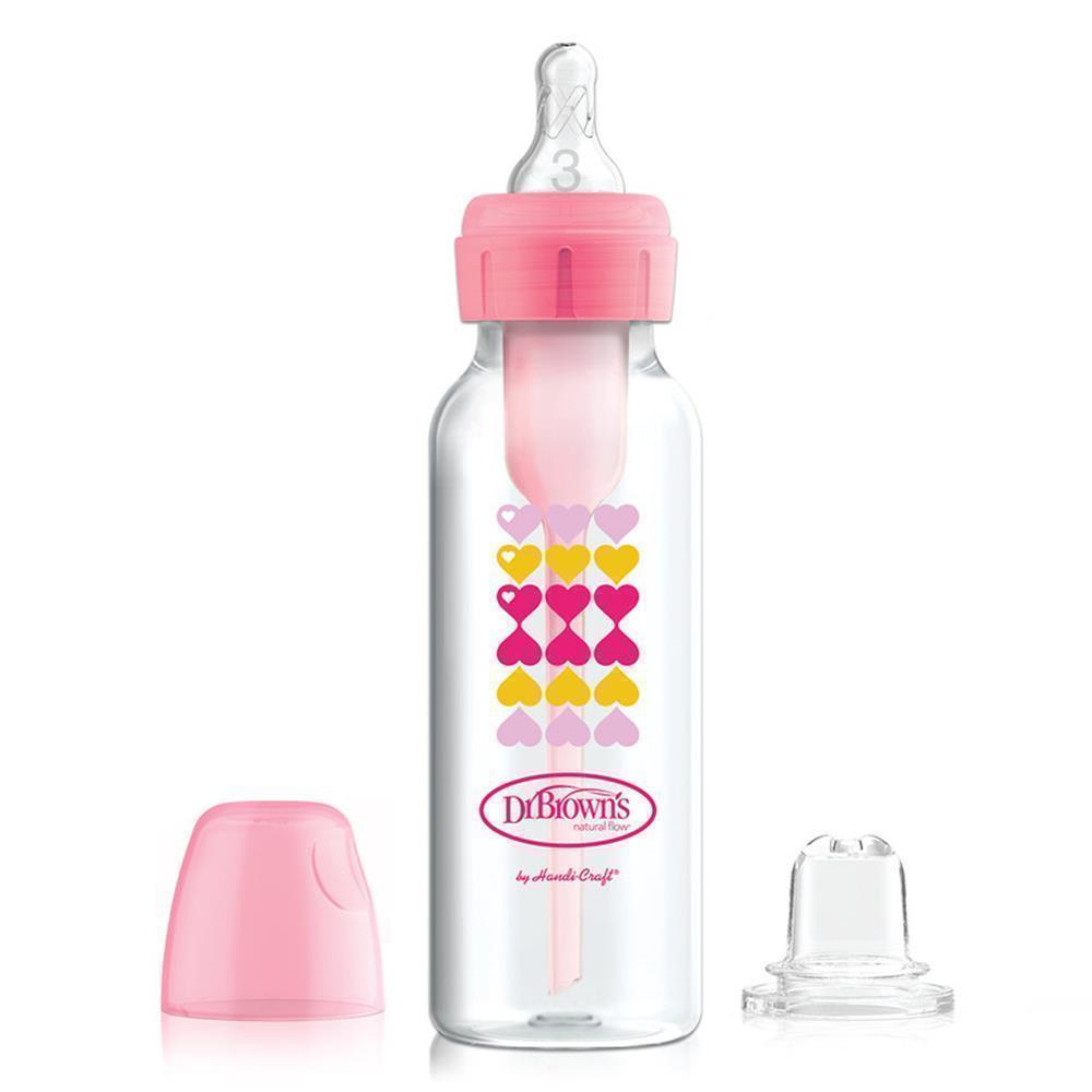 Kit de Inicio Options+ Boca Estrecha Kit Inicio Corazones Rosados 8oz