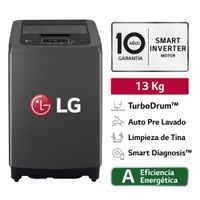 Lavadora LG Carga Superior 13 Kg WT13BPBK Negro claro