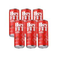 Gaseosa HEY FIT Soda Black Fizz Paquete 6 Latas 355ml c/u