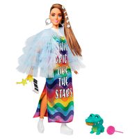 Muñeca Barbie Nro 9 Exclusiva Vestido Arcoiris