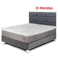 Dormitorio Royal Balanzze 1.5 Plazas Cabecera Blocks Gris