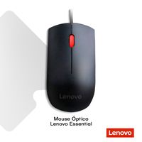 Mouse Óptico Lenovo Essential 1600 DPI USB Negro 4Y50R20863