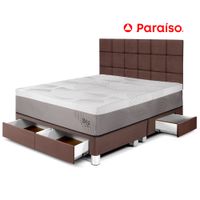 Dormitorio Royal Balanzze Cajones King Cabecera Blocks Chocolate