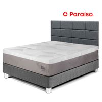 Dormitorio Royal Balanzze 2 Plazas Cabecera Blocks Gris