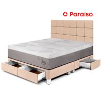 Dormitorio Royal Balanzze Cajones King Cabecera Blocks Champagne